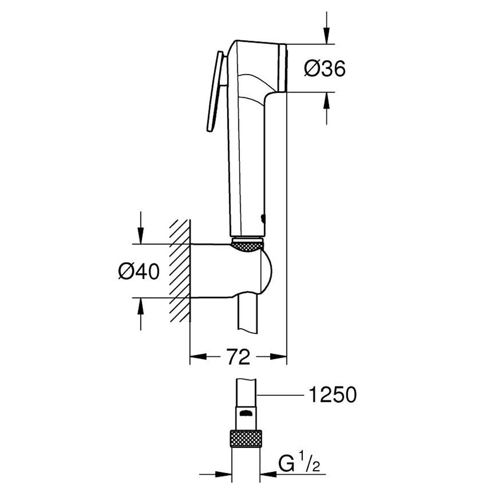 
                  
                    GROHE 高儀 德國品牌 VITALIO 廁所 浴室 馬桶 清洗器 噴槍 26175
                  
                