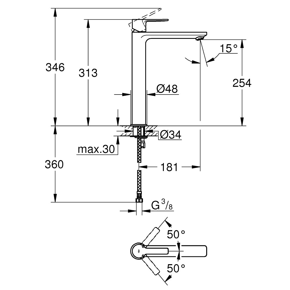 
                  
                    GROHE 高儀 德國品牌 LINEARE 多色 高腳面盆龍頭 臉盆龍頭 (XL) 23405
                  
                