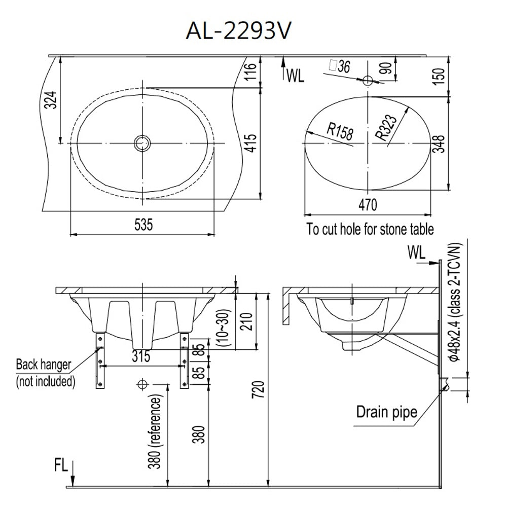 
                  
                    INAX 伊奈 日本品牌 下嵌盆 面盆 臉盆 AL-2293V-TW/BW1
                  
                