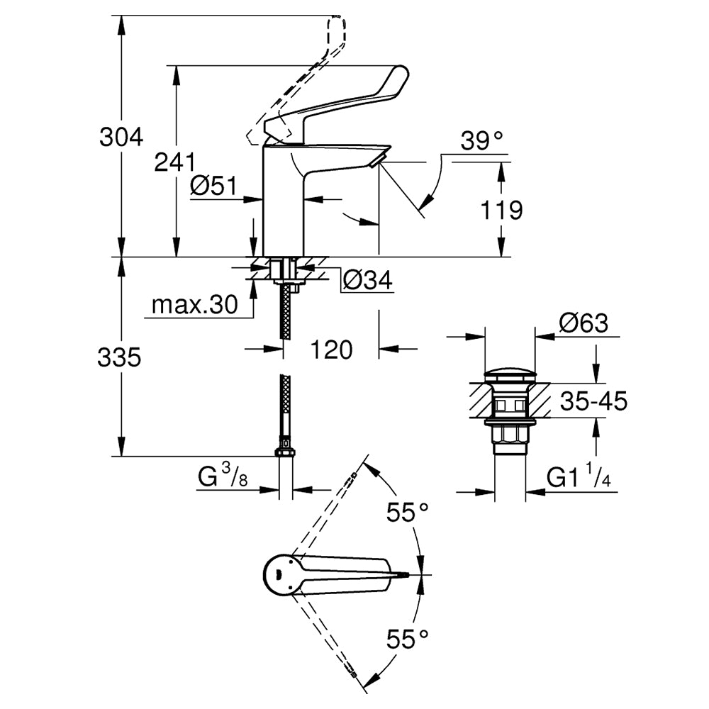 
                  
                    GROHE 高儀 德國品牌 EUROSMART 面盆龍頭 臉盆龍頭 (M) 23983
                  
                