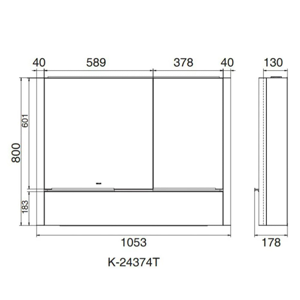 
                  
                    KOHLER 科勒 Maxispace 2.0 1000mm 鏡櫃 浴鏡 24374T
                  
                