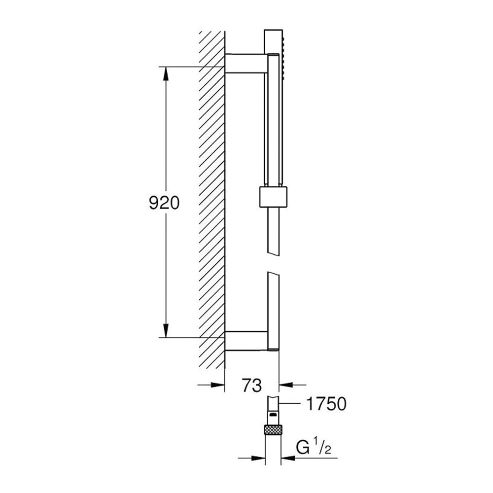 
                  
                    GROHE 高儀  EUPHORIA CUBE STICK 蓮蓬頭 升降桿 蓮蓬頭滑桿組 27700
                  
                