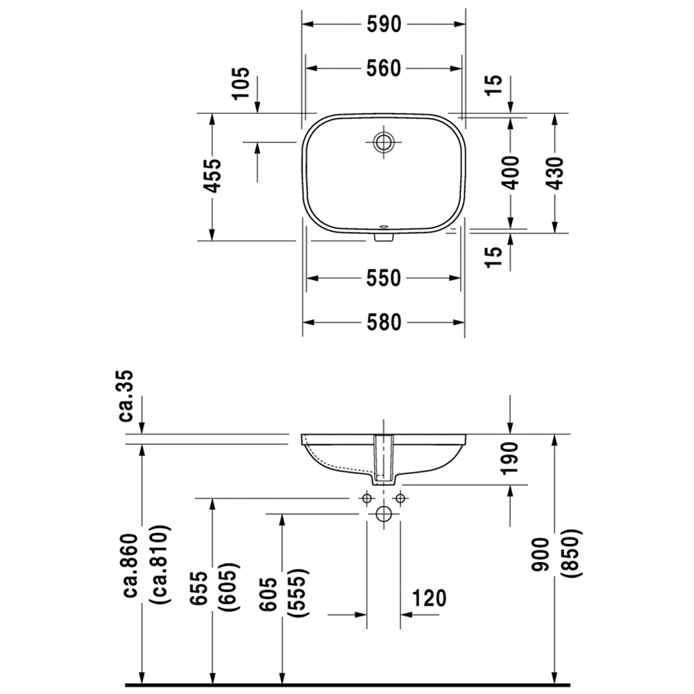 
                  
                    DURAVIT 德國品牌 D-Code 下嵌盆 面盆 臉盆 33856
                  
                