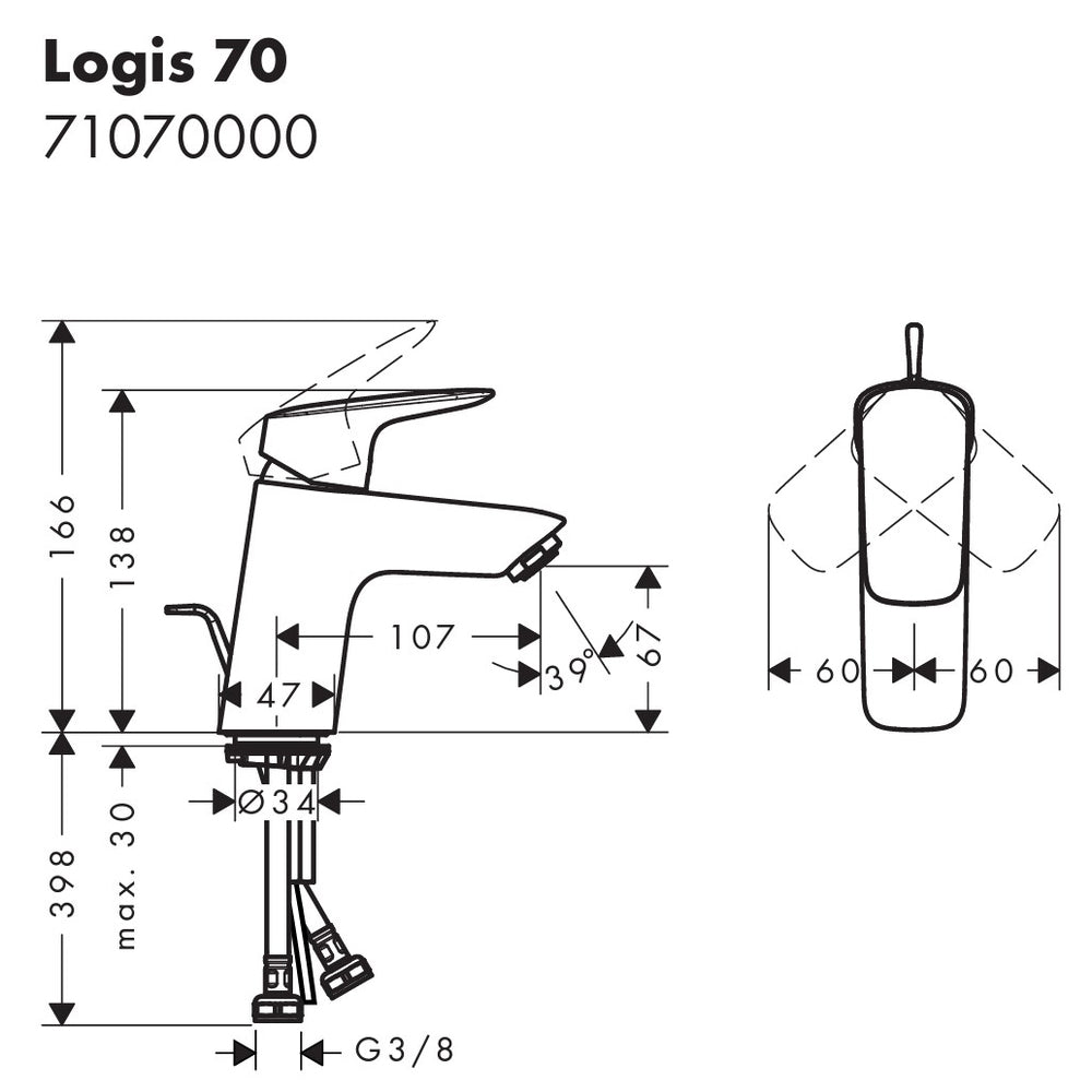 
                  
                    hansgrohe 漢斯格雅 Logis 面盆龍頭 臉盆龍頭 水龍頭 71070
                  
                