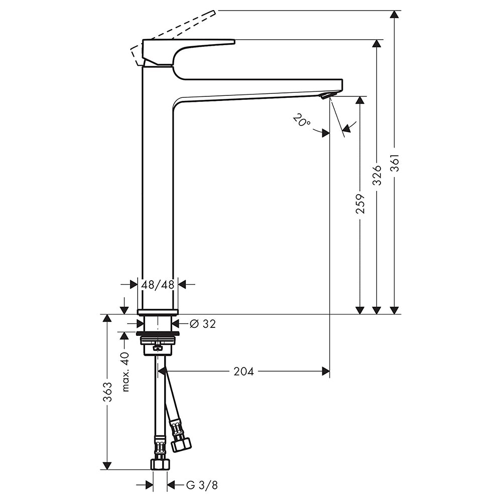 
                  
                    hansgrohe 漢斯格雅 Metropol 多色 高腳臉盆龍頭 面盆龍頭 水龍頭 (L) 32512
                  
                