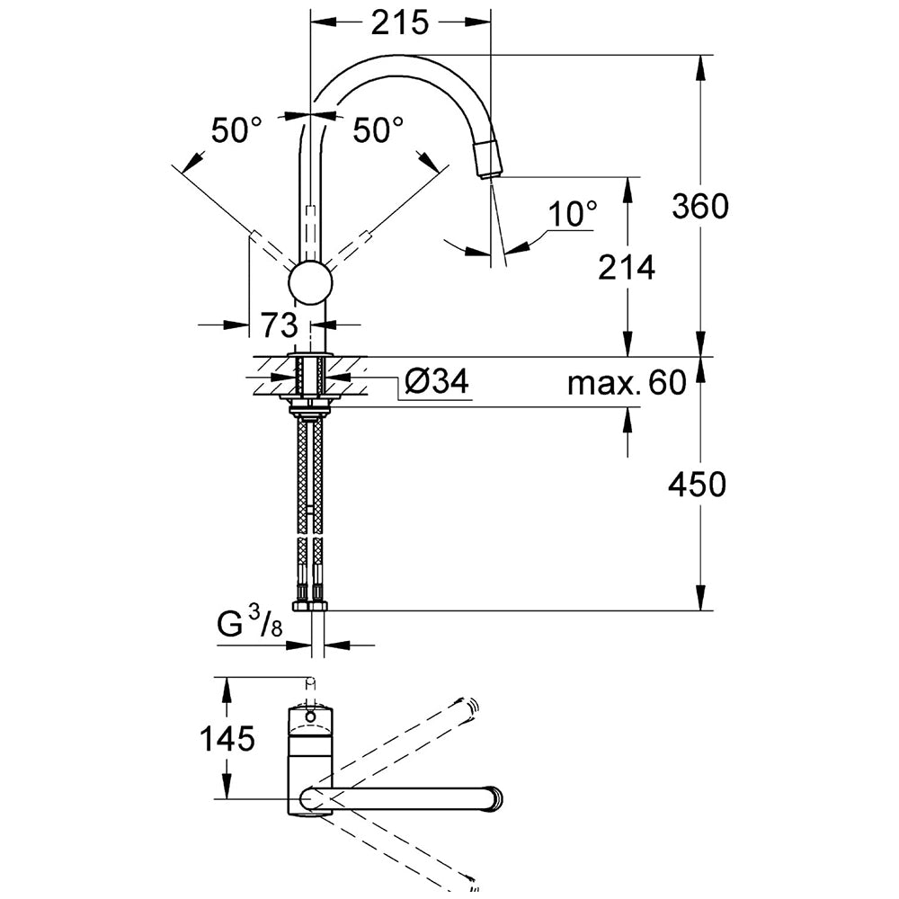 
                  
                    GROHE 高儀 MINTA 側把手 廚房龍頭 伸縮龍頭 32918
                  
                