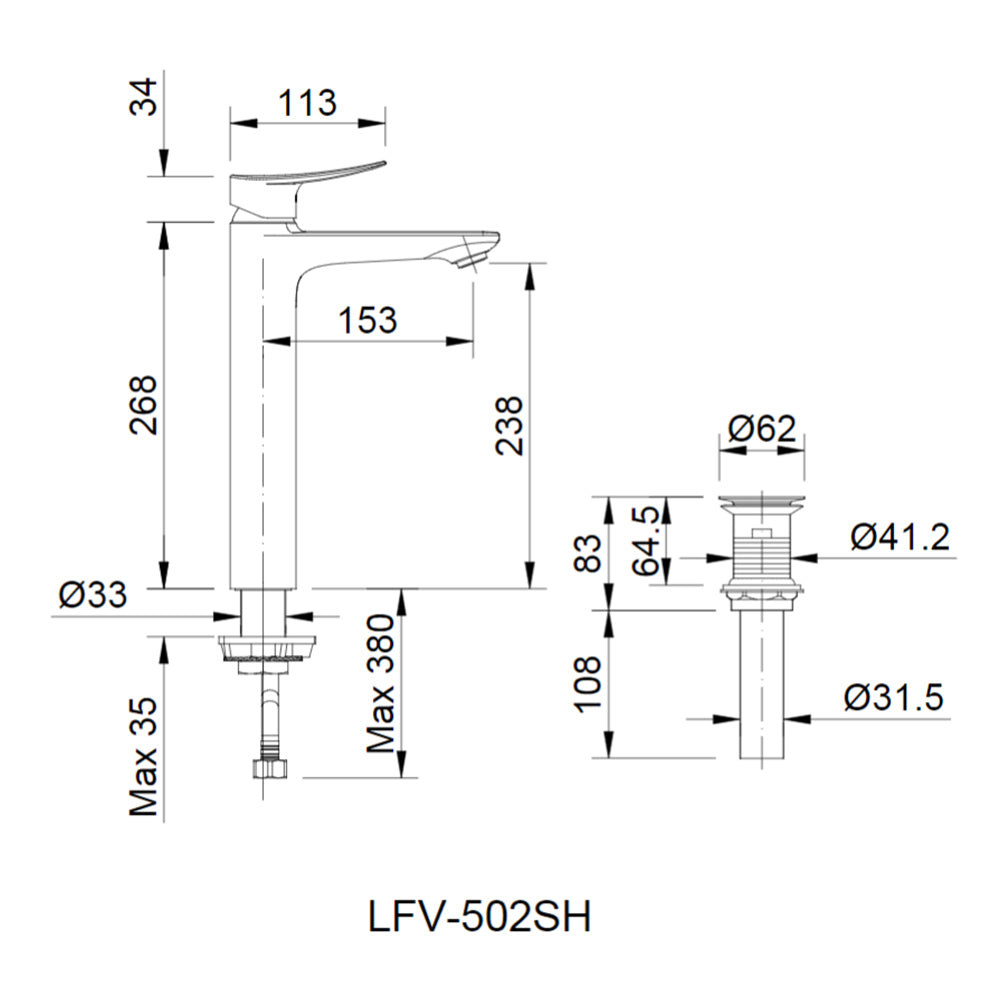 
                  
                    INAX 伊奈 日本品牌 高腳面盆龍頭 水龍頭 LFV-502SH
                  
                