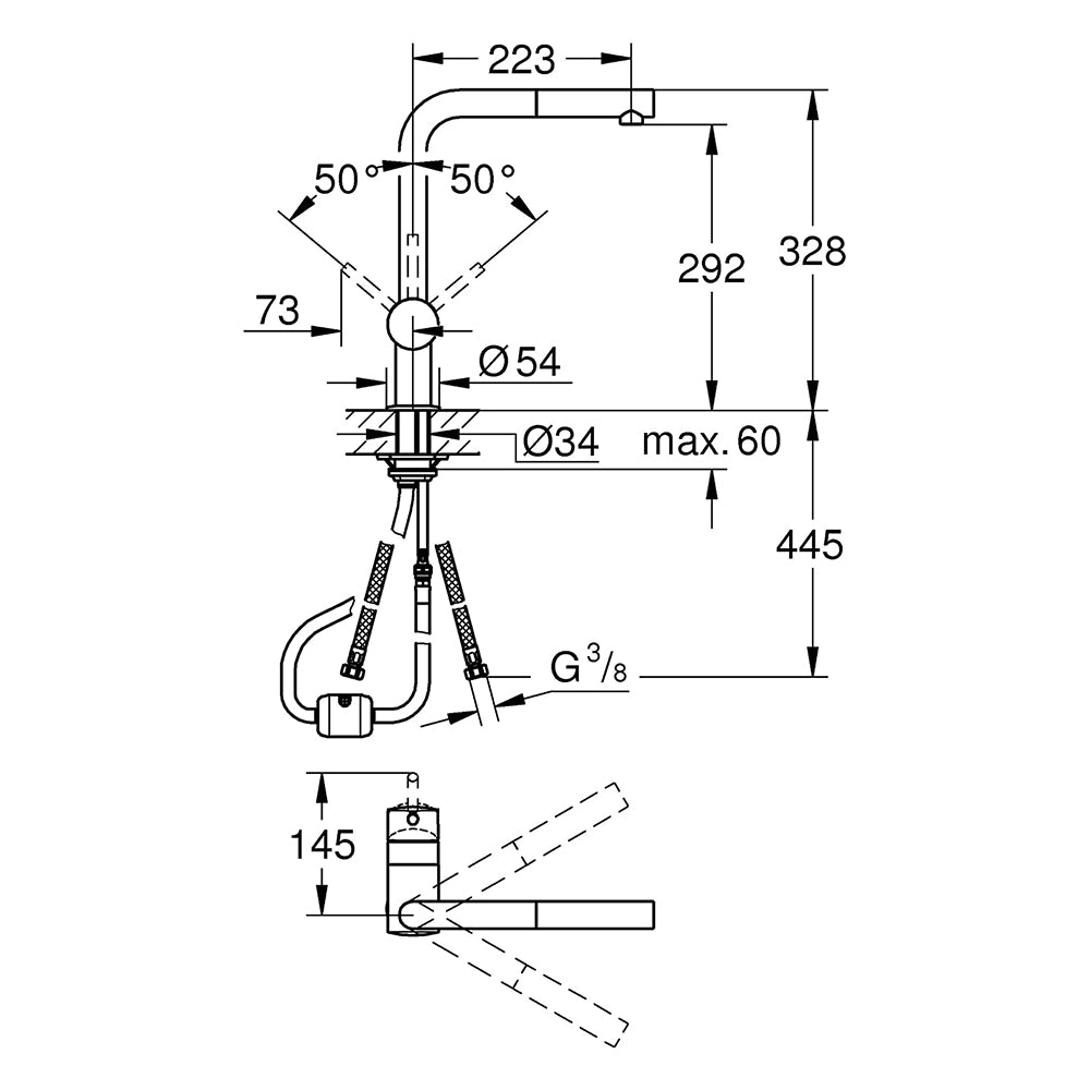 
                  
                    GROHE 高儀 MINTA 側把手 廚房龍頭 伸縮龍頭 32168
                  
                