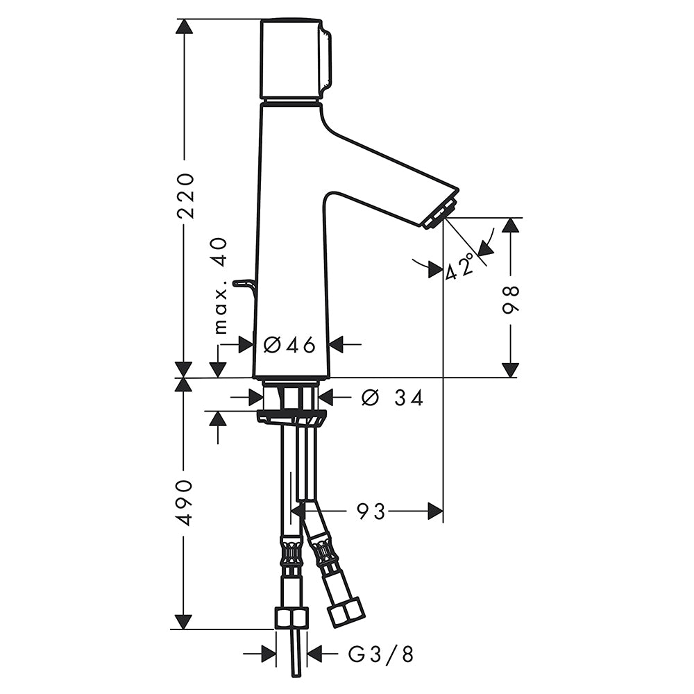 
                  
                    hansgrohe 漢斯格雅 Talis Select S 面盆龍頭 臉盆龍頭 水龍頭 72042
                  
                