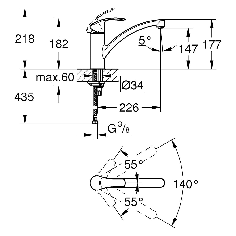 
                  
                    GROHE 高儀 EUROSMART 廚房龍頭 水龍頭 33281
                  
                