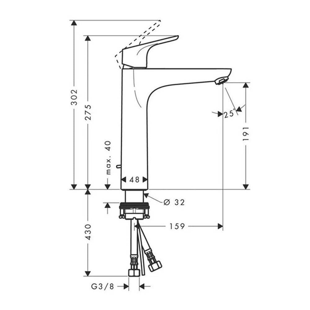 
                  
                    hansgrohe 漢斯格雅 Focus 高腳面盆龍頭 臉盆龍頭 水龍頭 31608
                  
                