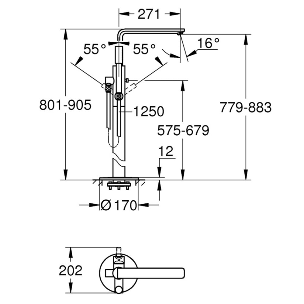 
                  
                    GROHE 高儀 LINEARE 多色 落地浴缸龍頭 蓮蓬頭 23792
                  
                