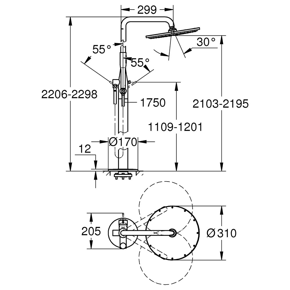 
                  
                    GROHE 高儀 ESSENCE 雙色 落地淋浴龍頭 淋浴龍頭 頂灑	23741
                  
                