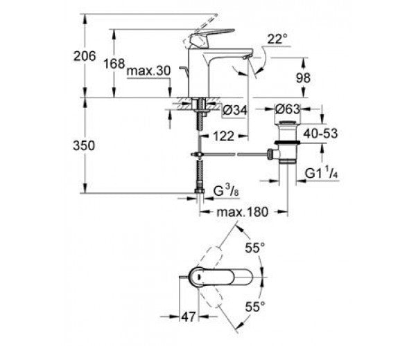 
                  
                    GROHE 高儀 德國品牌 EUROSMART COSMOPOLITAN 多色 面盆龍頭 臉盆龍頭 23325
                  
                