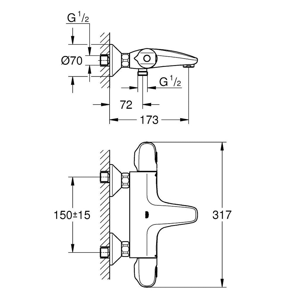 
                  
                    GROHE 高儀 德國品牌 GROHTHERM 1000 恆溫 浴缸淋浴龍頭 34155
                  
                