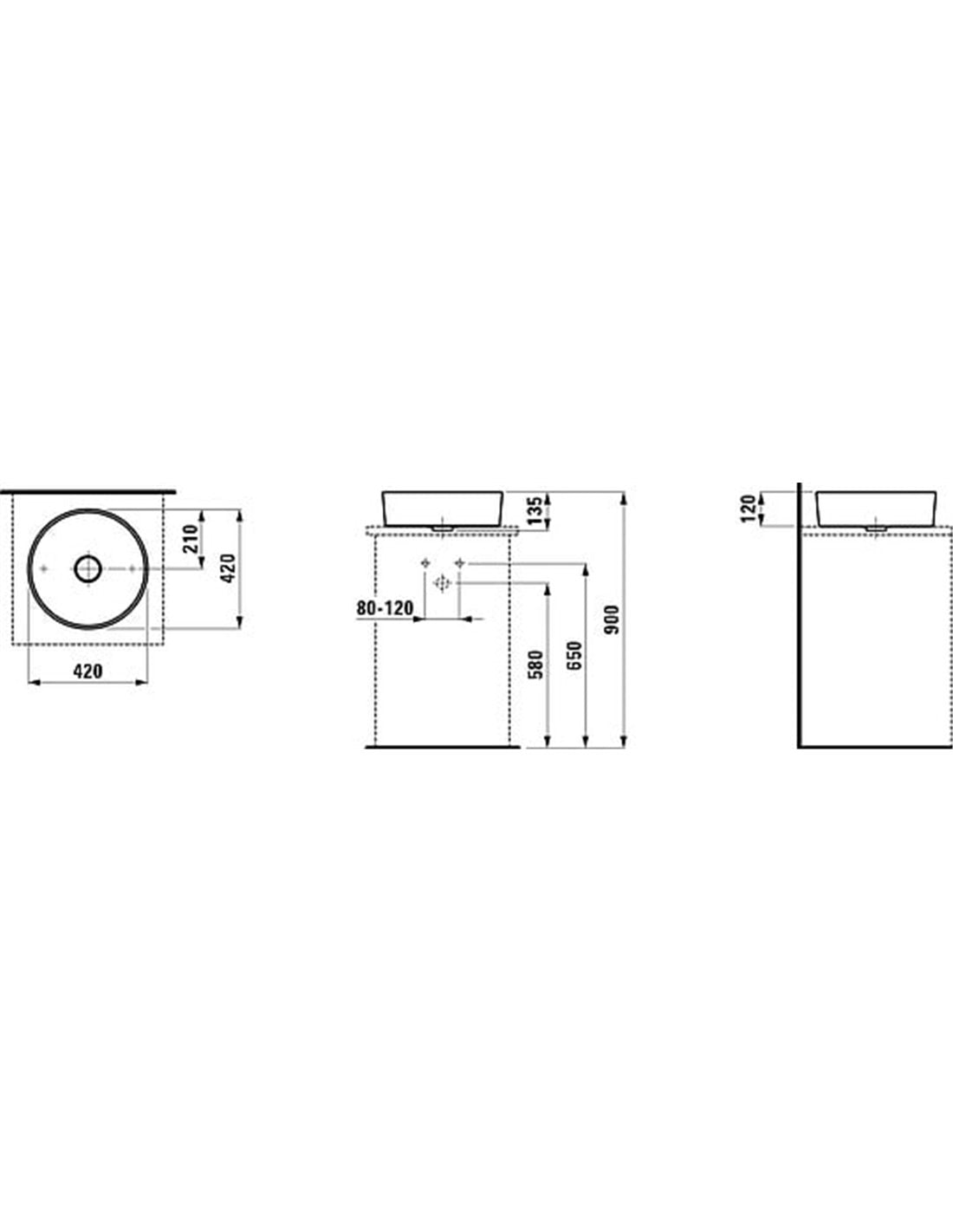 
                  
                    LAUFEN 瑞士品牌 KARTELL 檯面盆 面盆 臉盆 不可壁掛 81233
                  
                